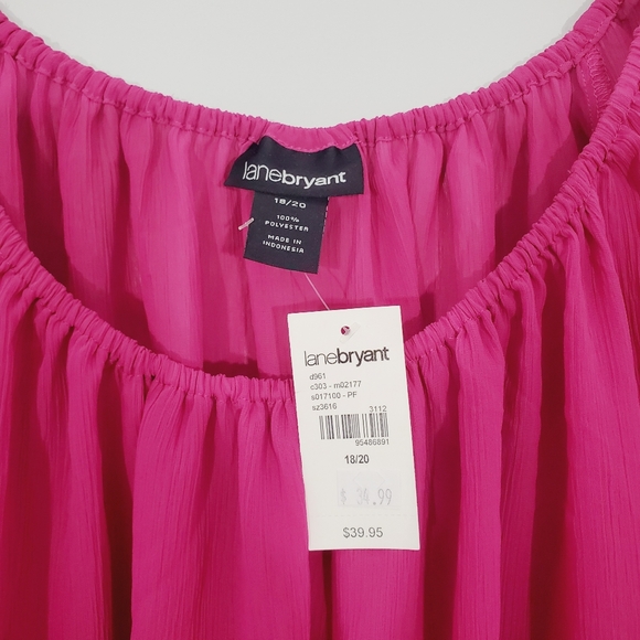 NWT Lane Bryant pink flowy top size 18 / 20 - Picture 5 of 6